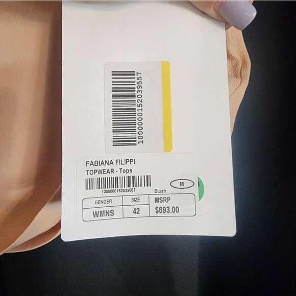 NWT Fabiani Filippi Silk blend crêpe blouse - Picture 9 of 9